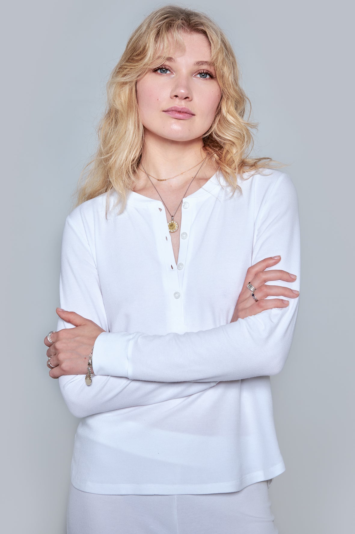 Shirt with buttons rib Modal