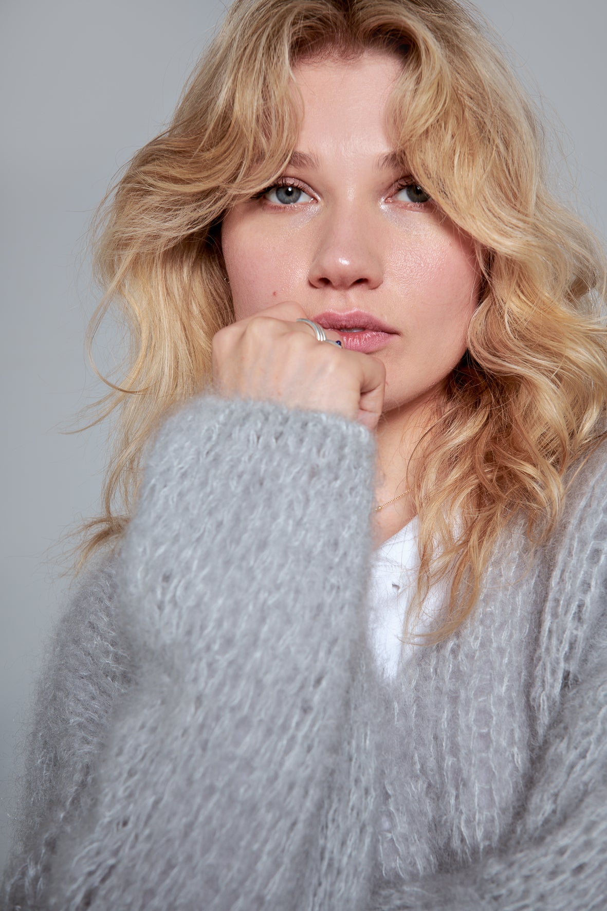 V-neck Jumper Mohair
