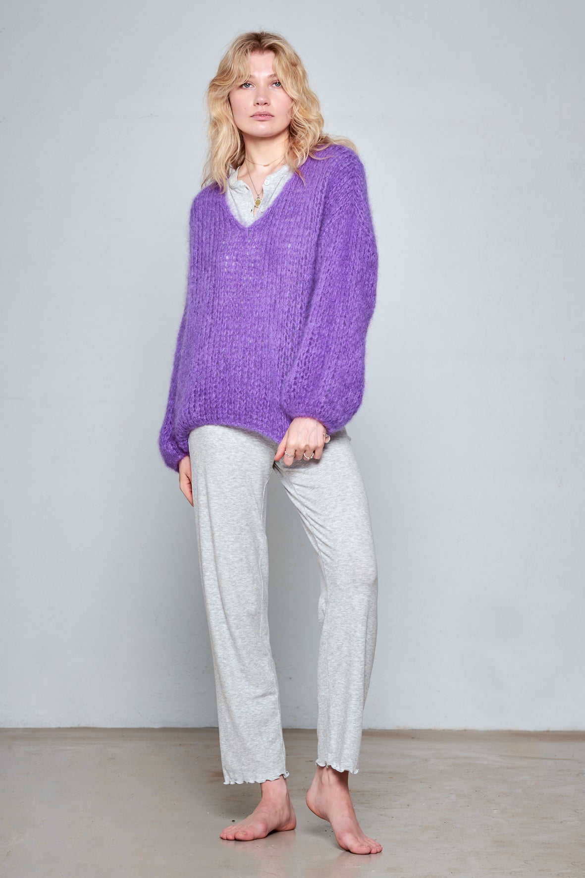 V-neck Jumper Mohair
