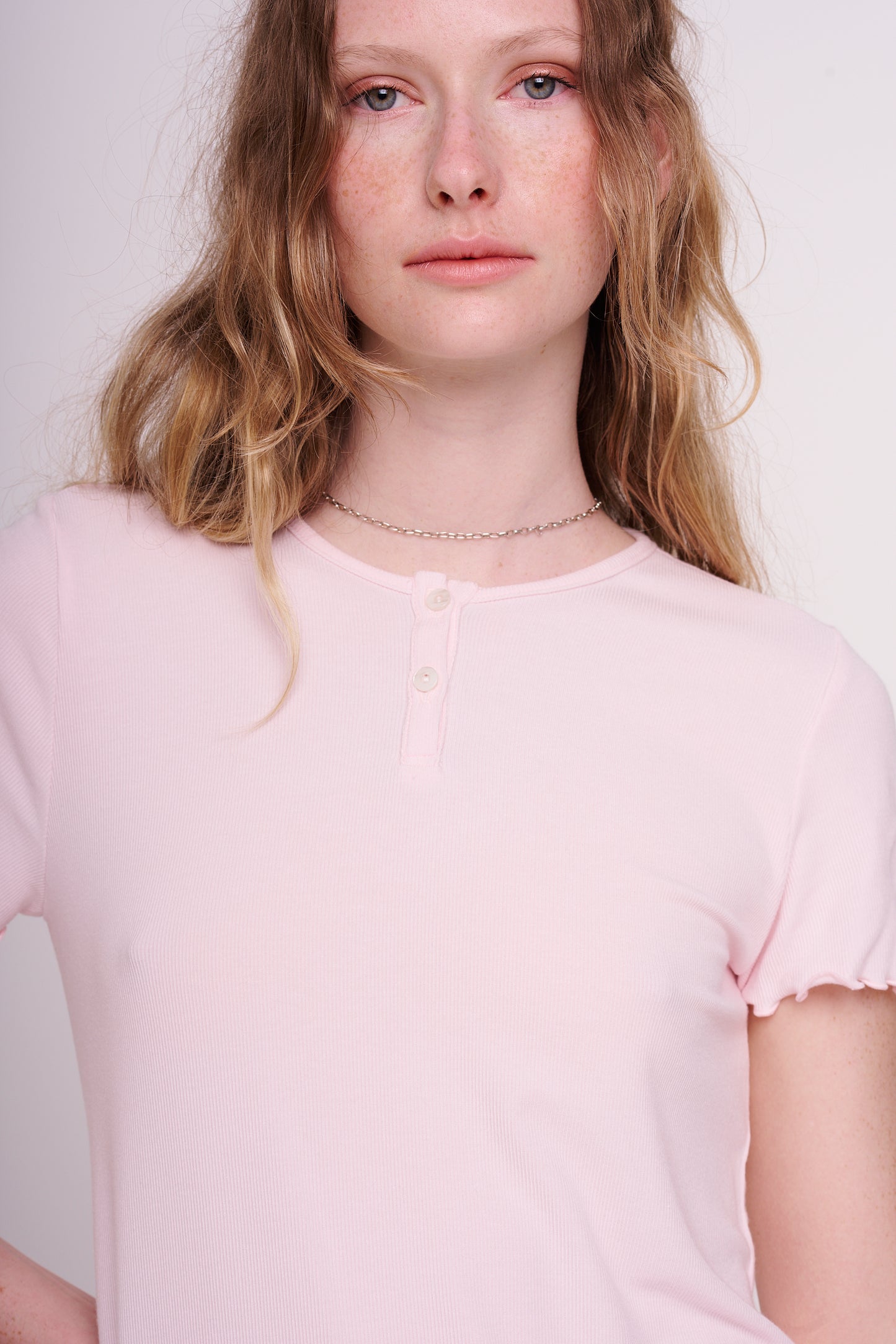 soft rib shirt with buttons