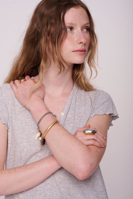 soft rib dress with buttons