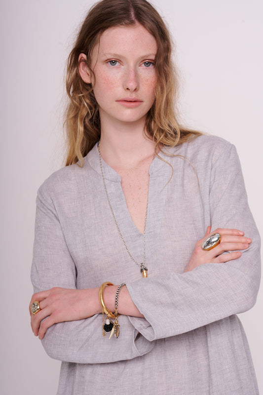 * linen dress with pockets