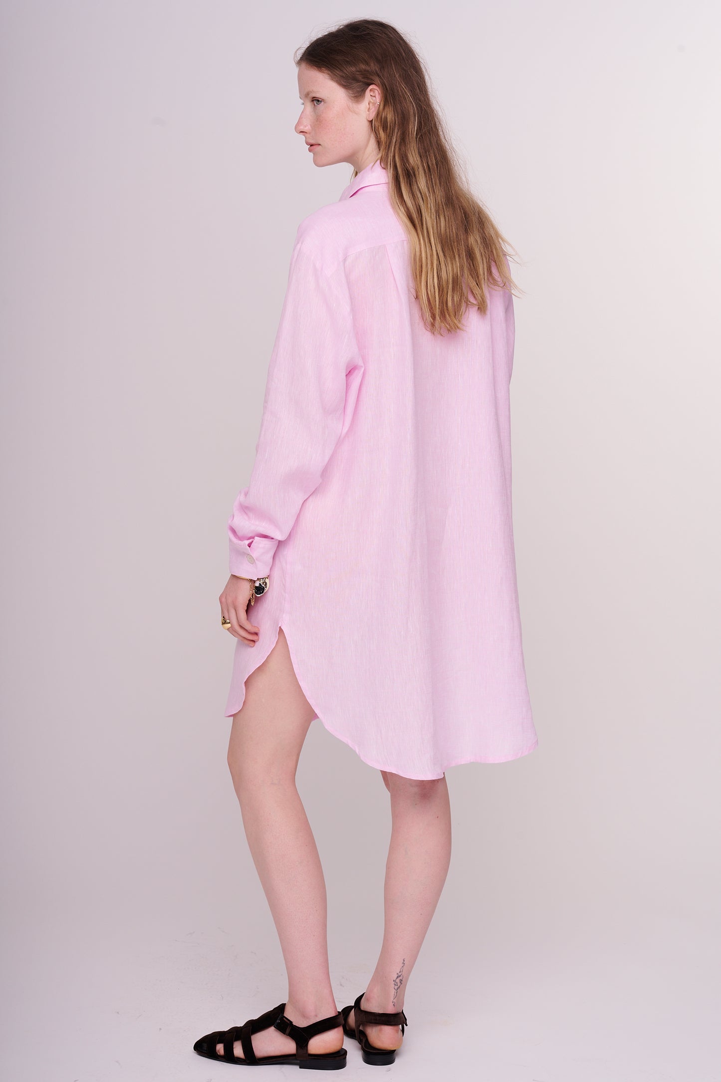 linen dress with buttons