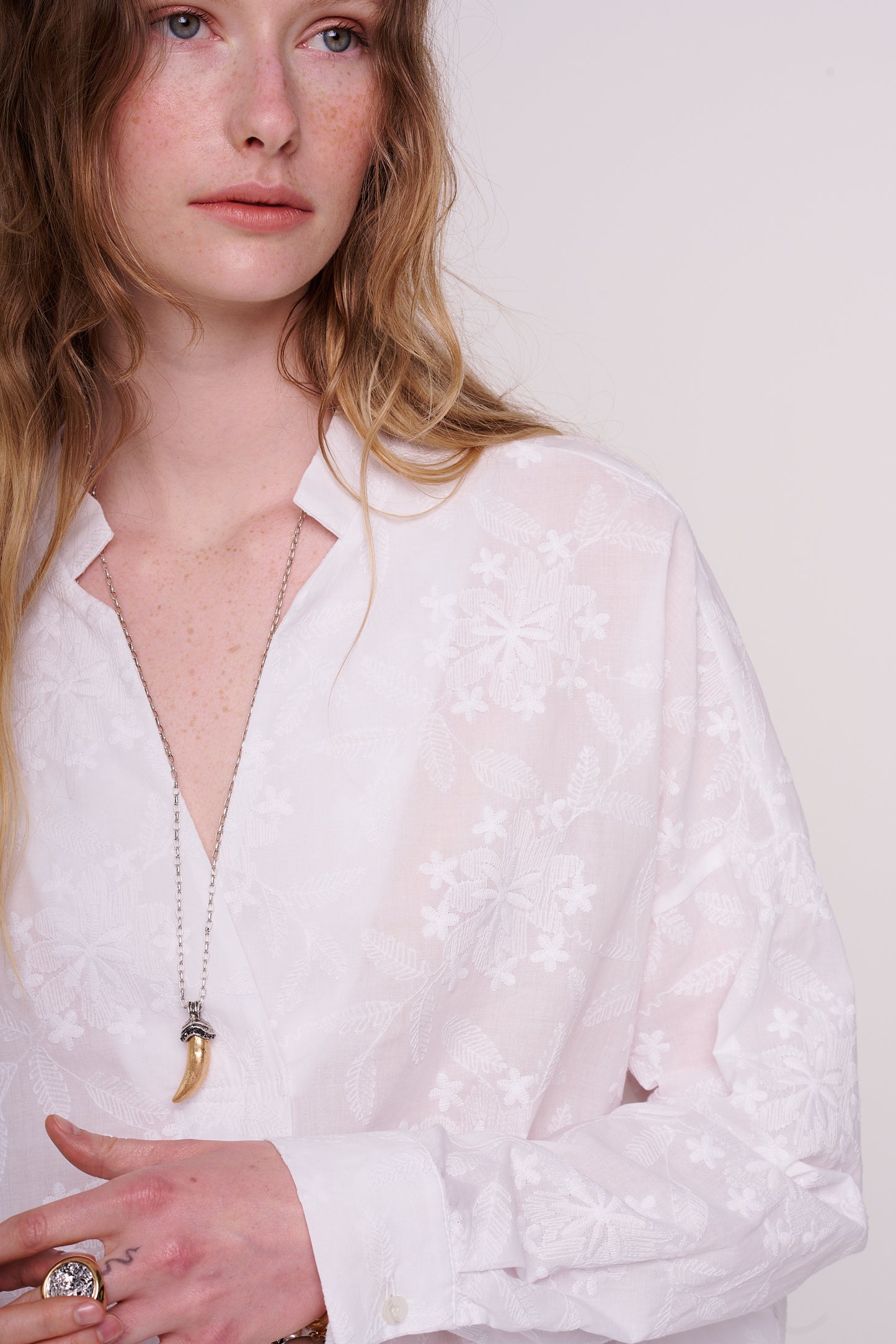 woven cotton blouse