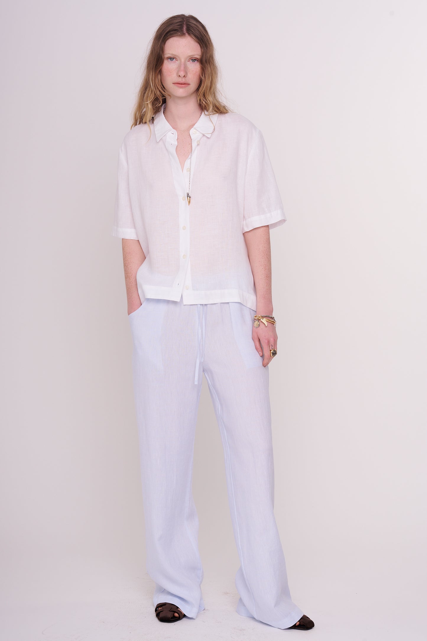 linen blouse with buttons