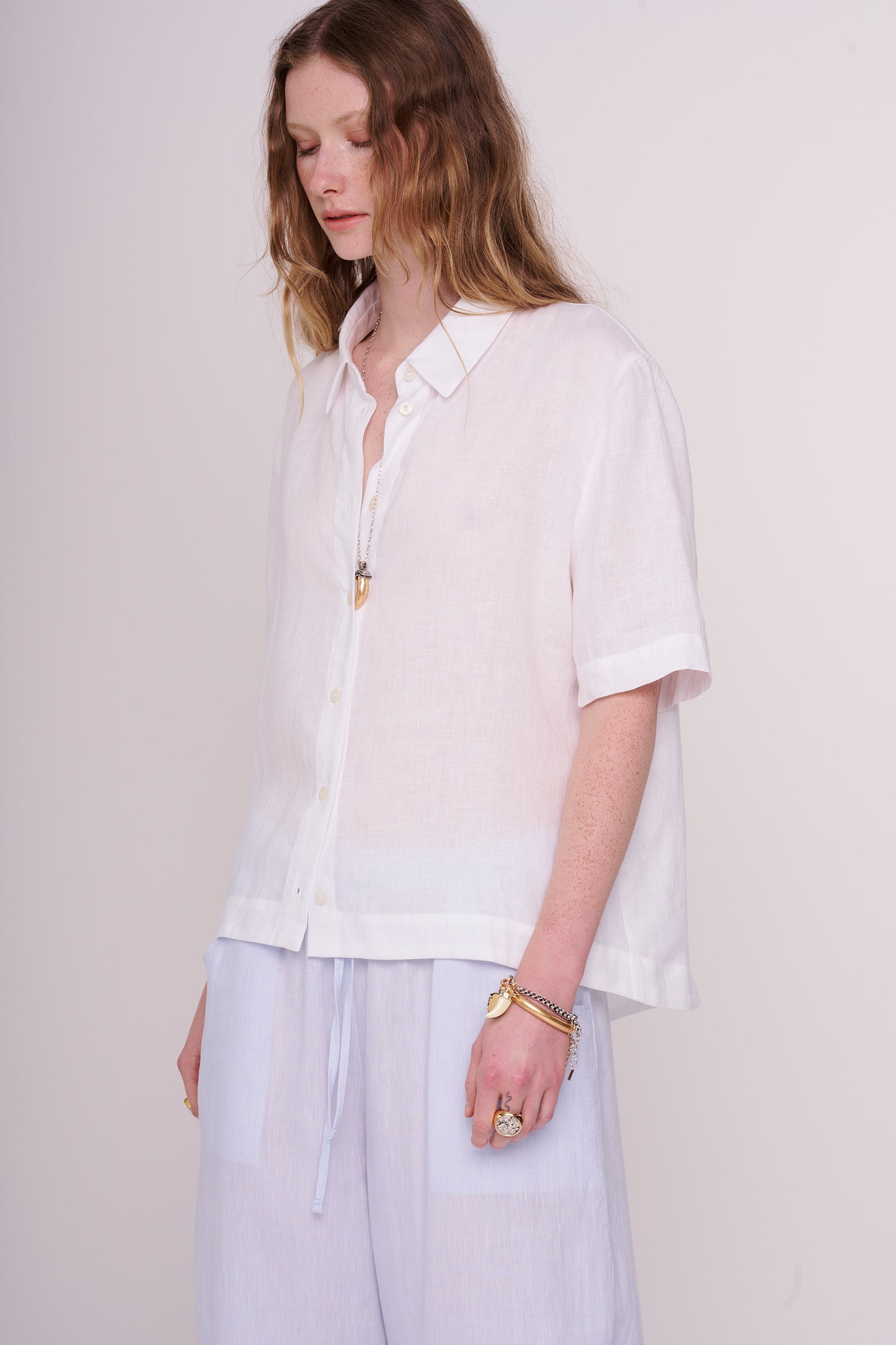 linen blouse with buttons