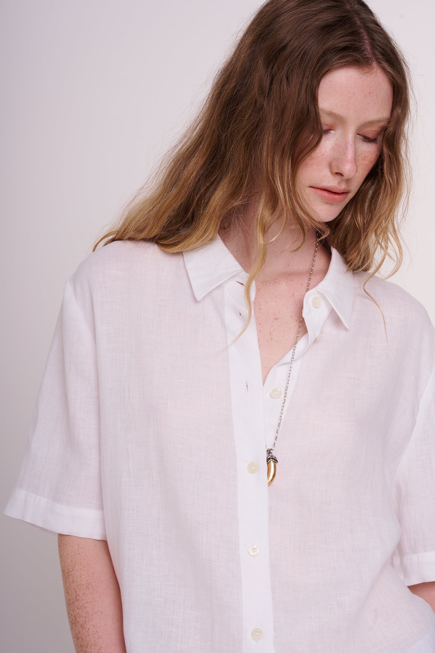 linen blouse with buttons