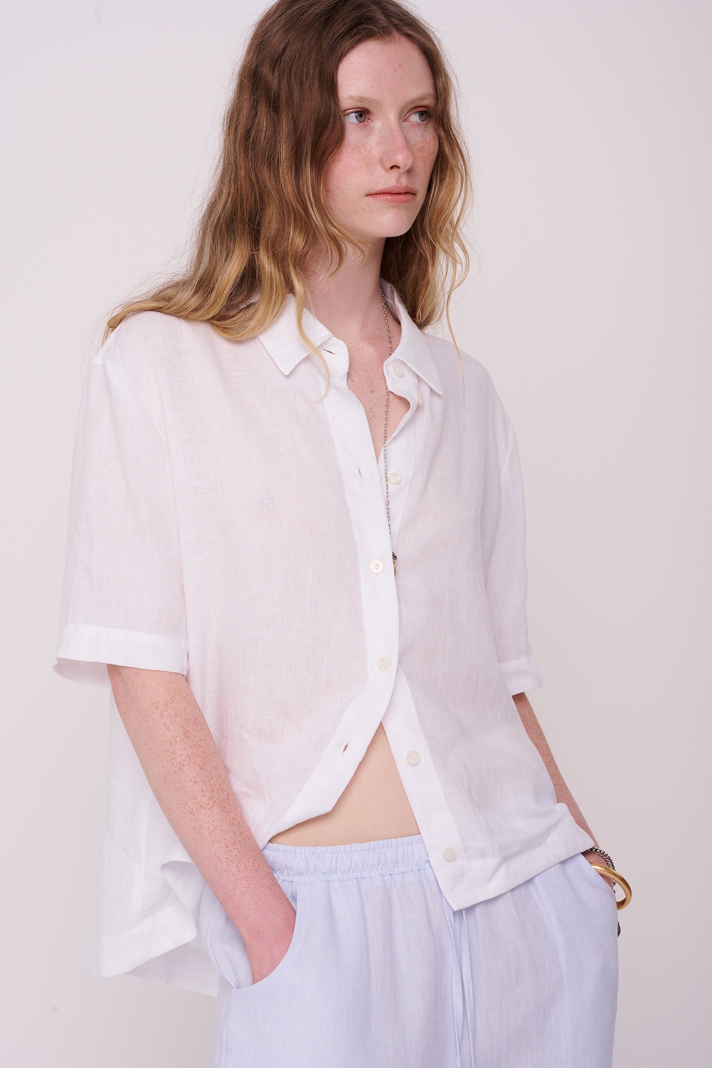 linen blouse with buttons