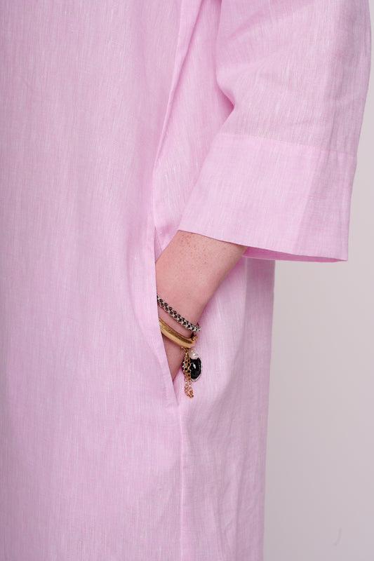 * linen tunic dress
