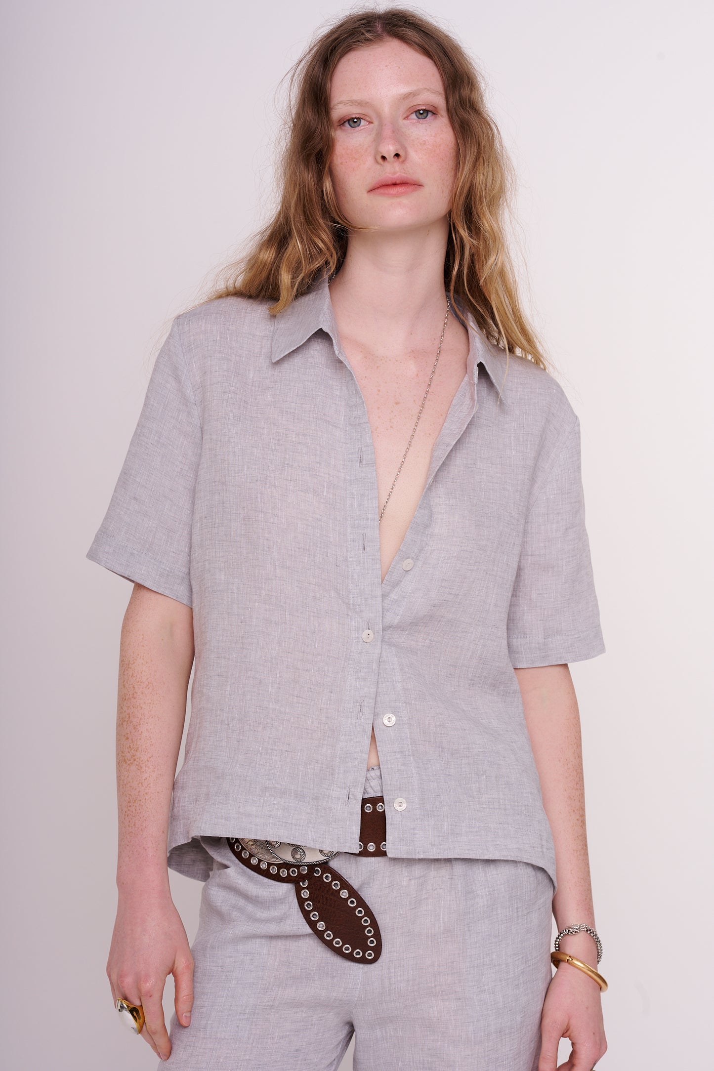 linen blouse with buttons