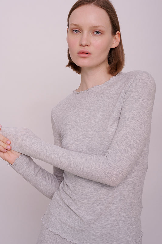 * soft rib shirt roundneck