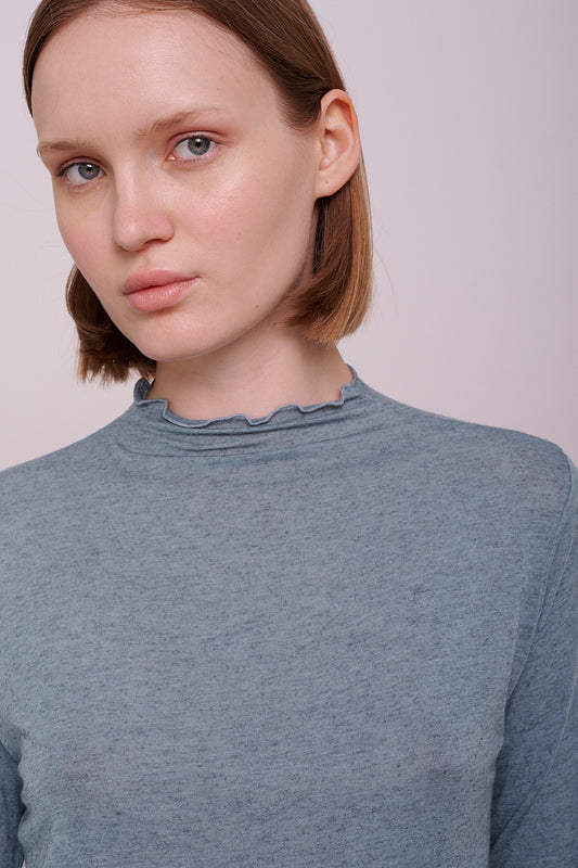 * body cashmere shirt higher neck