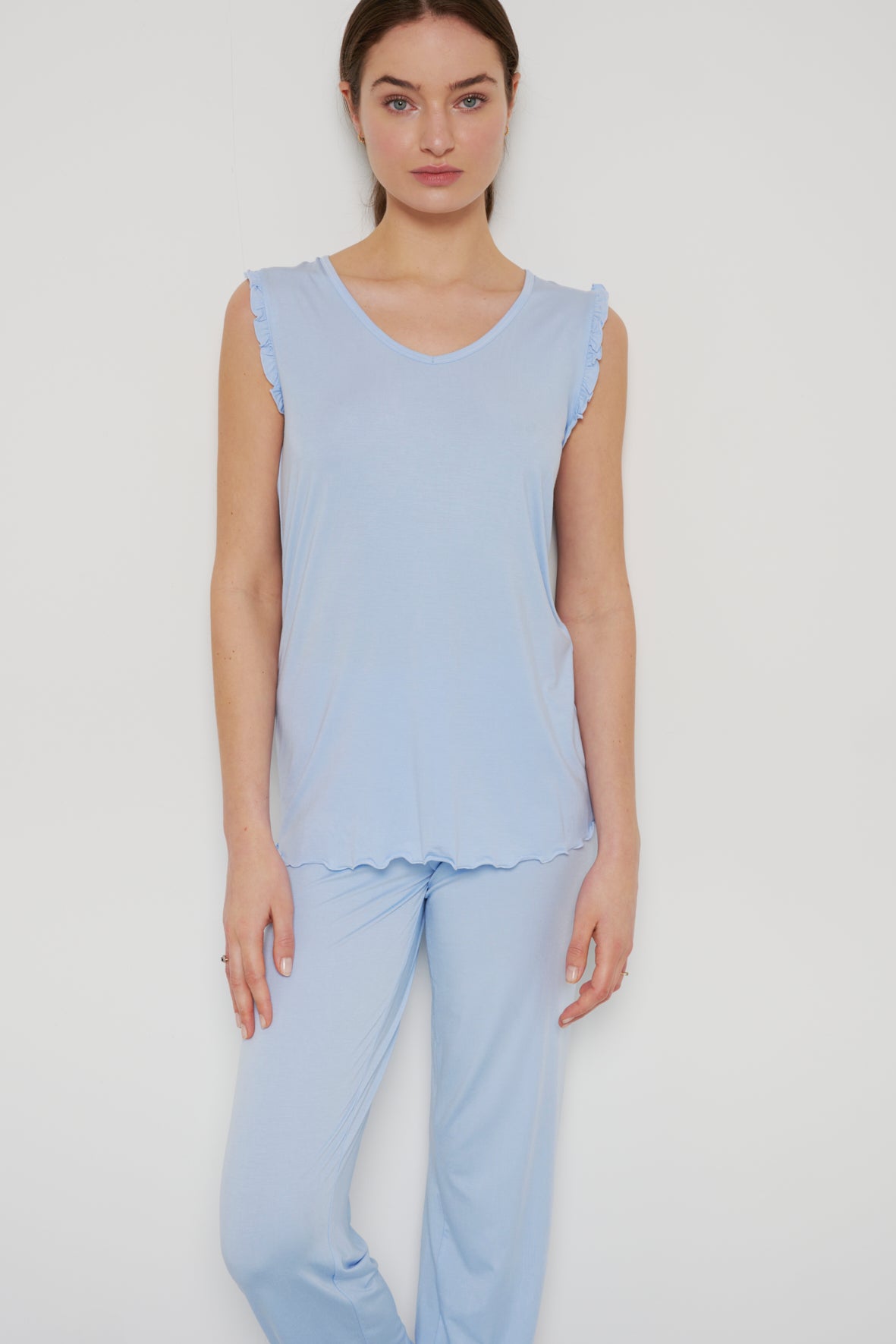 TOP RUFFLE micro modal