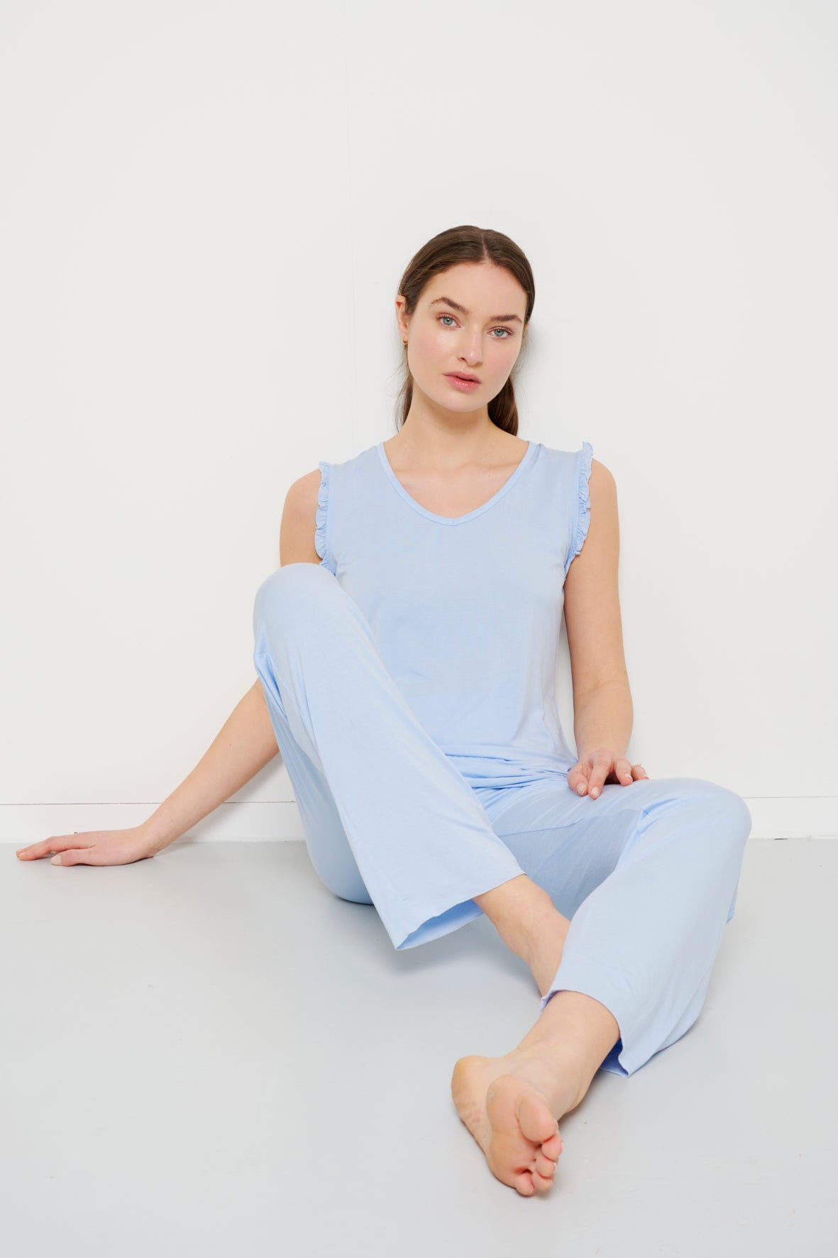 TOP RUFFLE micro modal