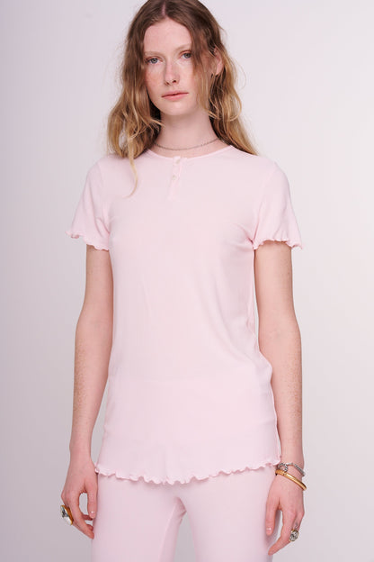 soft rib shirt with buttons