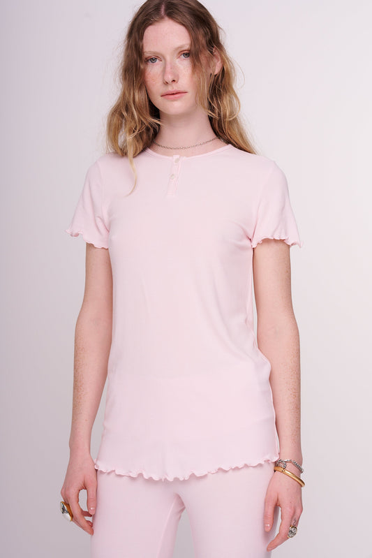 soft rib shirt with buttons
