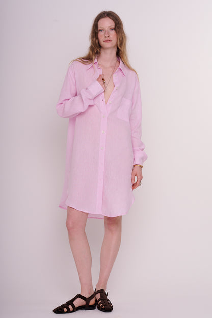 linen dress with buttons