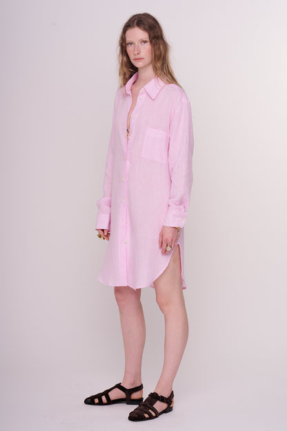 linen dress with buttons