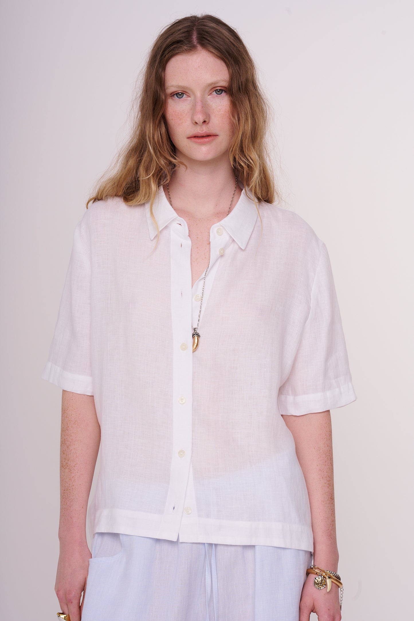linen blouse with buttons