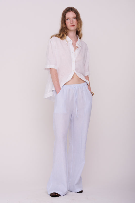 linen straight pants