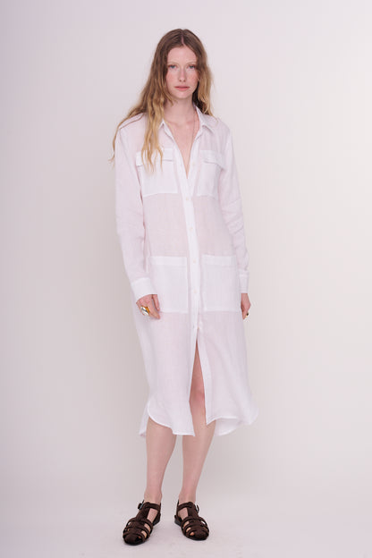linen dress with buttons
