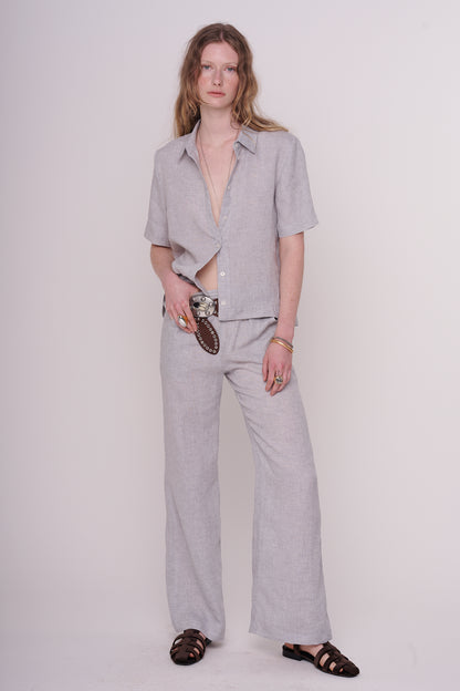 linen straight pants
