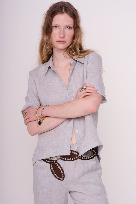 linen blouse with buttons