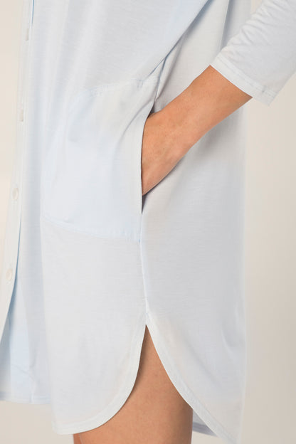 LONGSHIRT WITH BUTTONS micro modal
