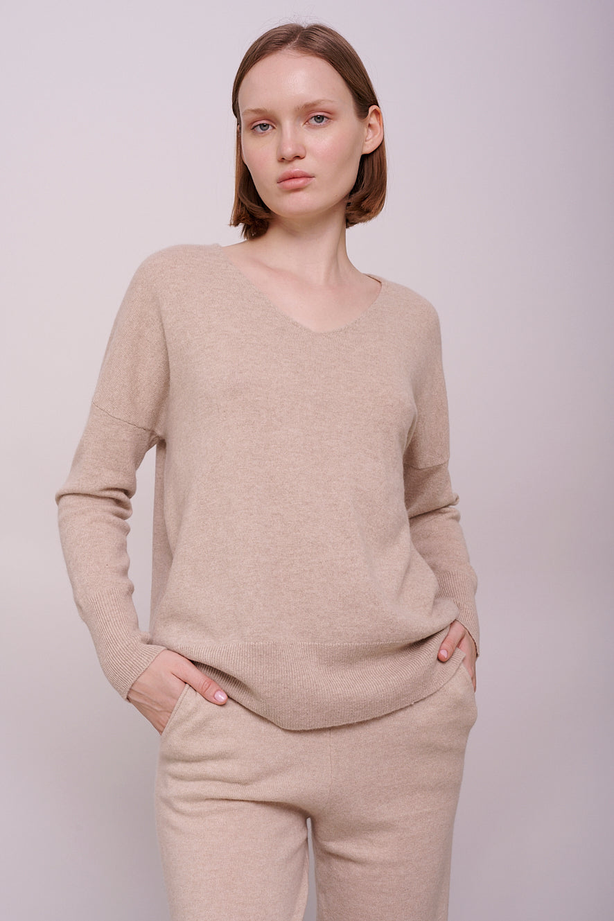 cashmere jumper v-neck