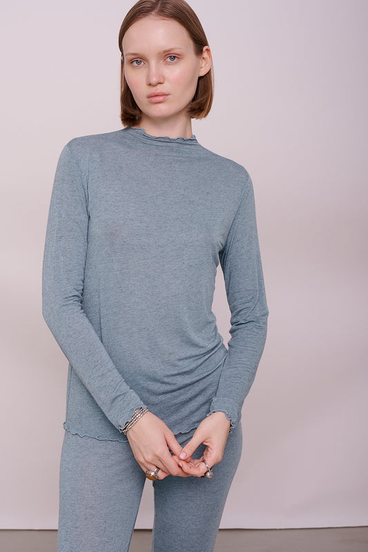 body cashmere shirt higher neck